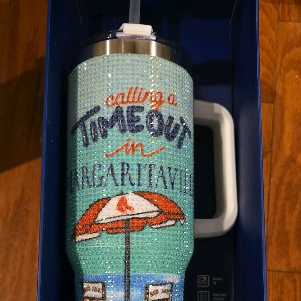 Margaritaville Rhinestone Boston Red Sox Bling Tumbler 40oz